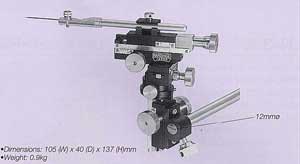 Miniature Three-Axis Coarse Micromanipulator (with Rotation Mechanism)