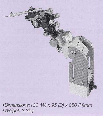 Miniature Three-Axis Coarse/Fine Micromanipulator (with Rotation,Pivot,Tilt, Height Adjustment Mechanisms)